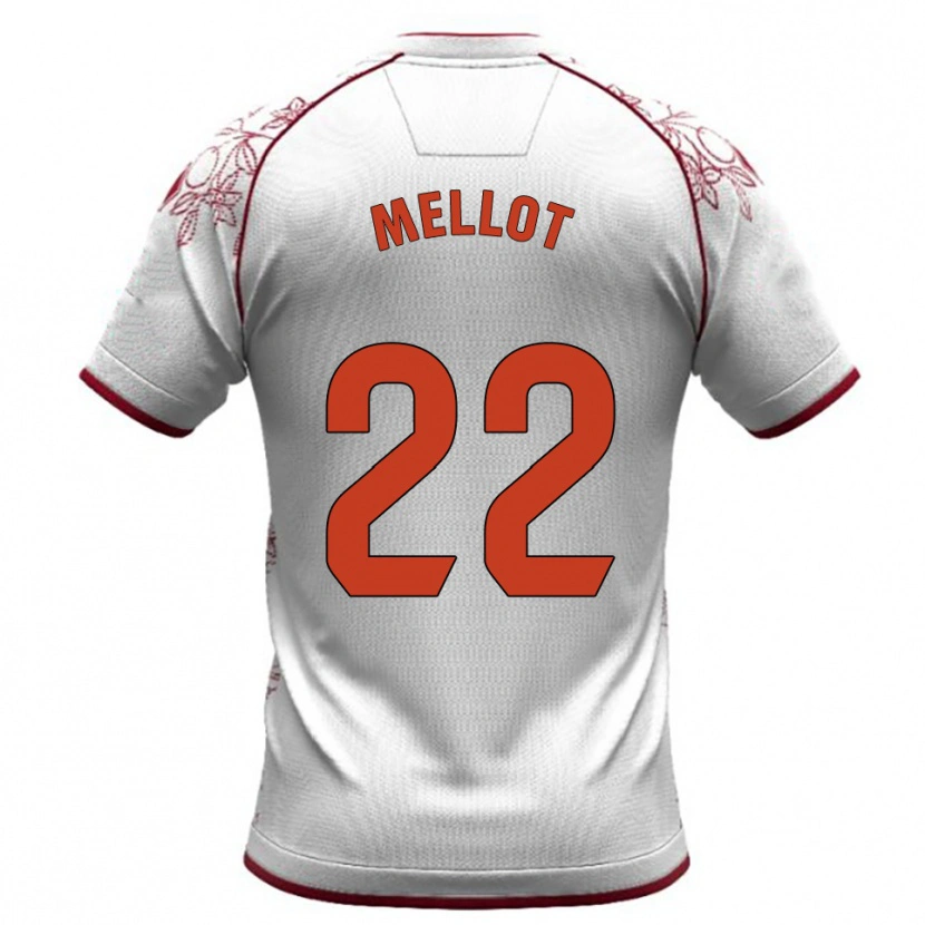 Danxen Hombre Camiseta Jérémy Mellot #22 Blanco Burdeos 2ª Equipación 2025/26 La Camisa