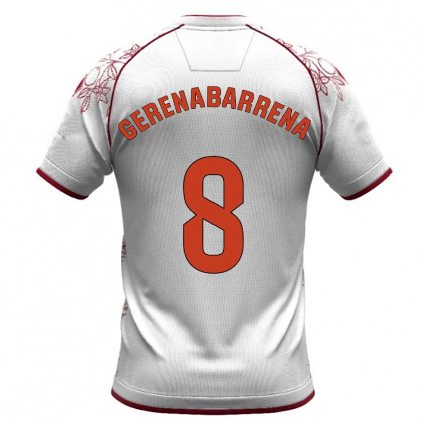Danxen Hombre Camiseta Beñat Gerenabarrena #8 Blanco Burdeos 2ª Equipación 2025/26 La Camisa
