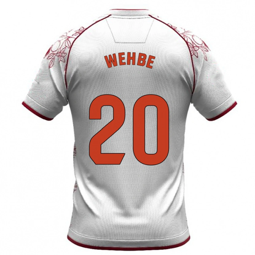 Danxen Hombre Camiseta Charbel Wehbe #20 Blanco Burdeos 2ª Equipación 2025/26 La Camisa