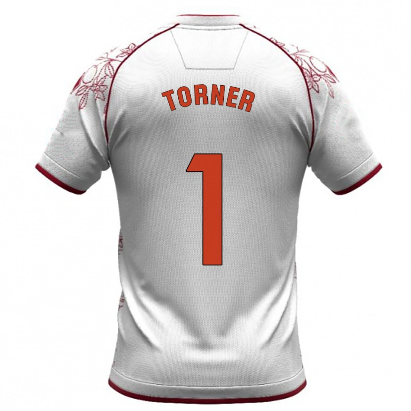 Danxen Hombre Camiseta Sergi Torner #1 Blanco Burdeos 2ª Equipación 2025/26 La Camisa