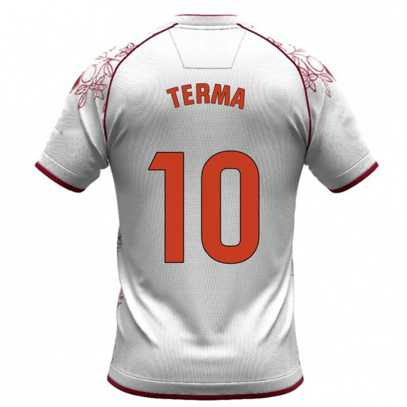 Danxen Hombre Camiseta Guillem Terma #10 Blanco Burdeos 2ª Equipación 2025/26 La Camisa