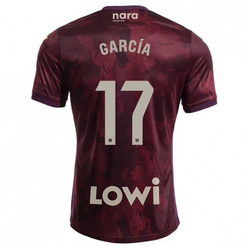 Danxen Hombre Camiseta Naim García #17 Burdeos Blanco 2ª Equipación 2025/26 La Camisa