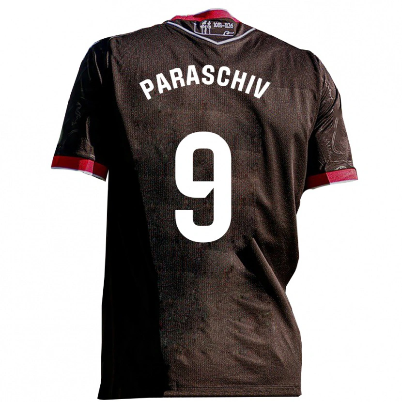Danxen Hombre Camiseta Daniel Paraschiv #9 Negro Rojo 2ª Equipación 2025/26 La Camisa