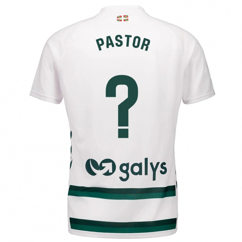Danxen Hombre Camiseta Xavier Pastor #0 Blanco Verde 2ª Equipación 2025/26 La Camisa