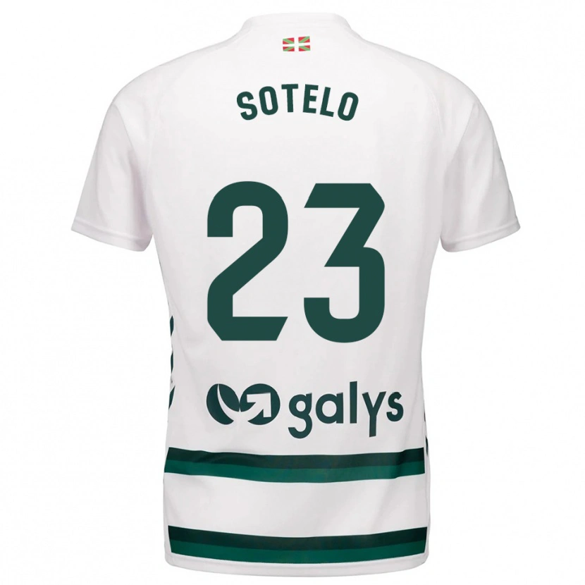 Danxen Hombre Camiseta Marcos Sotelo #23 Blanco Verde 2ª Equipación 2025/26 La Camisa