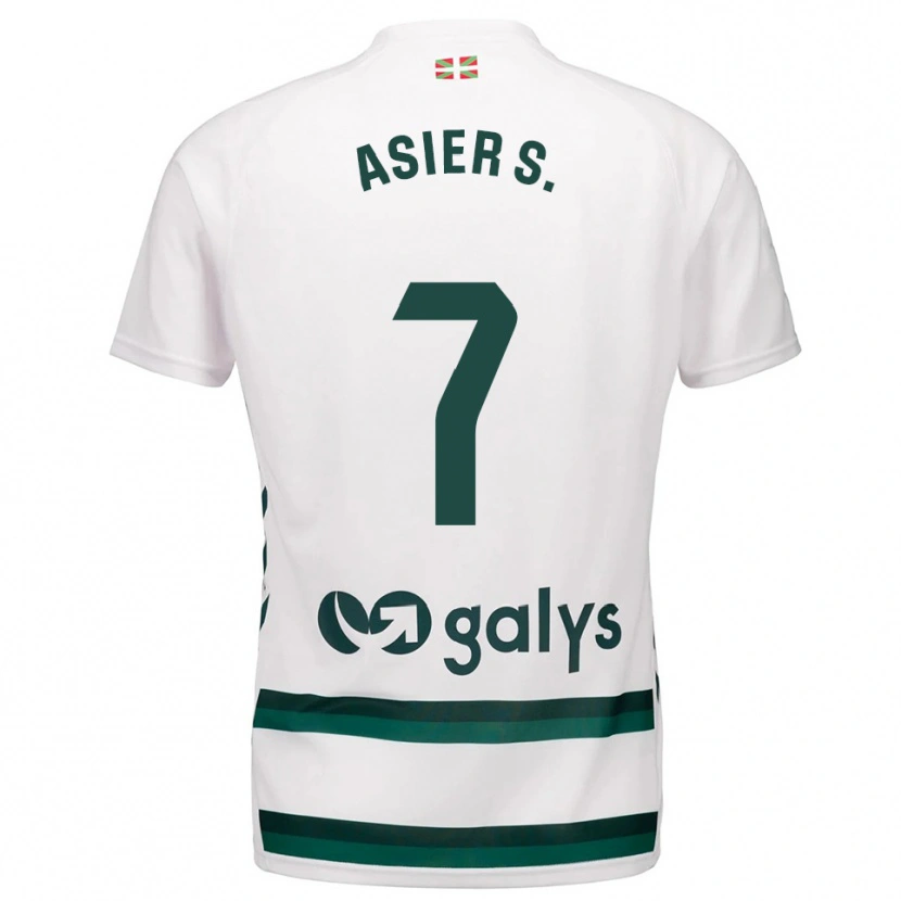 Danxen Hombre Camiseta Asier Sánchez #7 Blanco Verde 2ª Equipación 2025/26 La Camisa