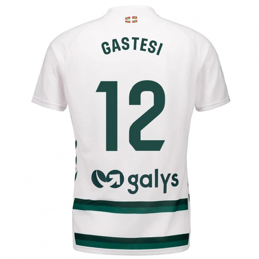 Danxen Hombre Camiseta Gorka Gastesi #12 Blanco Verde 2ª Equipación 2025/26 La Camisa