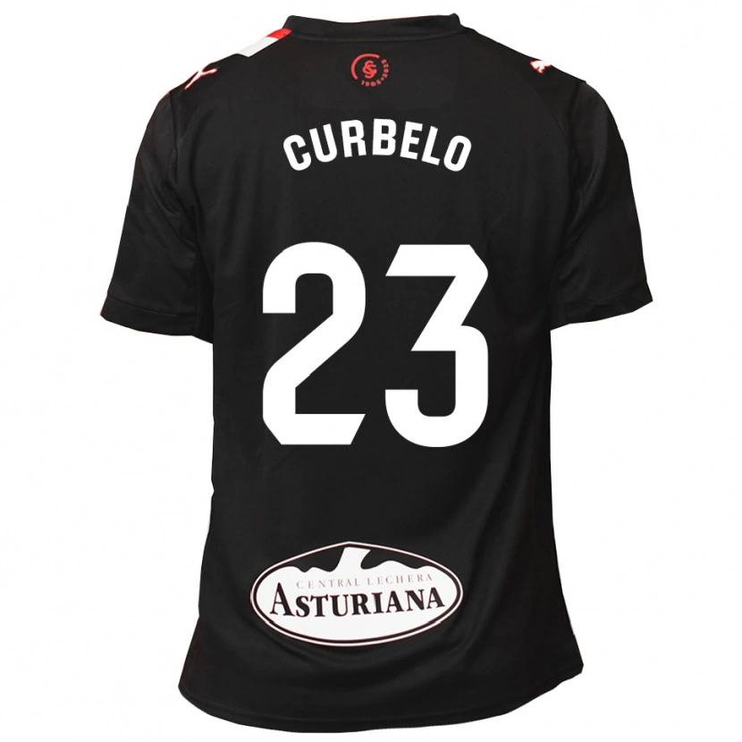 Danxen Hombre Camiseta Eric Curbelo #23 Negro Blanco 2ª Equipación 2025/26 La Camisa