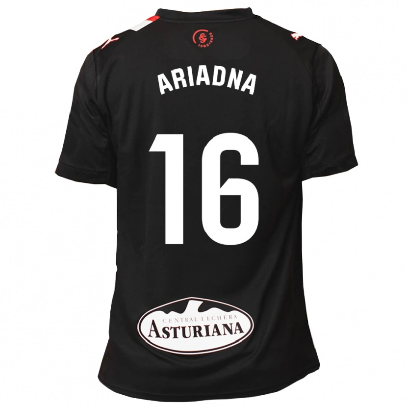 Danxen Hombre Camiseta Ariadna González Canteli #16 Negro Blanco 2ª Equipación 2025/26 La Camisa