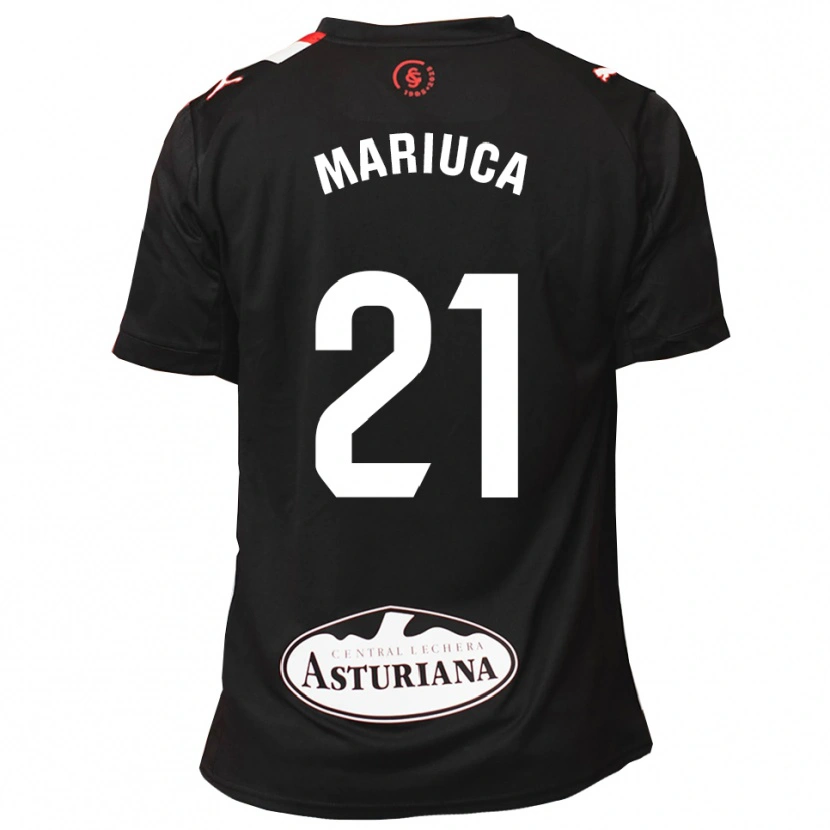 Danxen Hombre Camiseta María González Rodríguez #21 Negro Blanco 2ª Equipación 2025/26 La Camisa