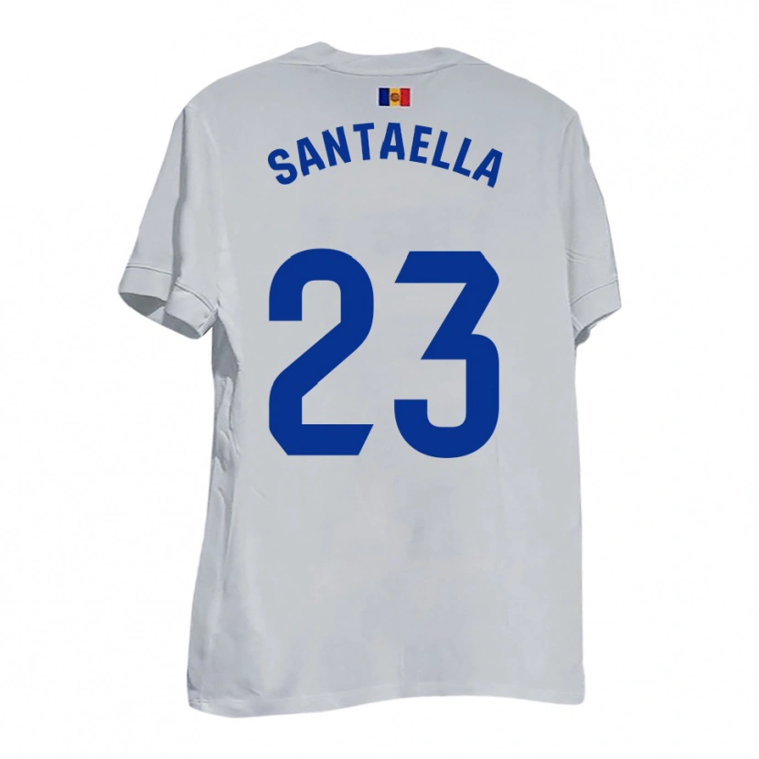 Danxen Hombre Camiseta Yedid Santaella #23 Blanco Amarillo Azul 2ª Equipación 2025/26 La Camisa