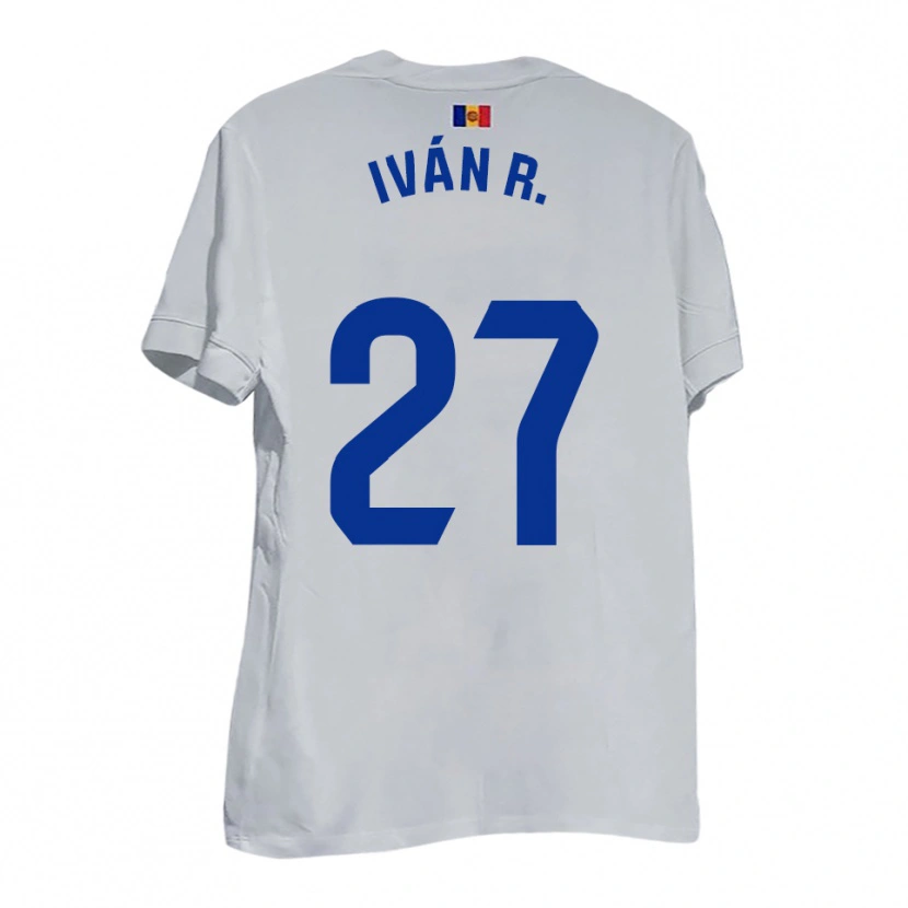 Danxen Hombre Camiseta Iván Rodríguez #27 Blanco Amarillo Azul 2ª Equipación 2025/26 La Camisa
