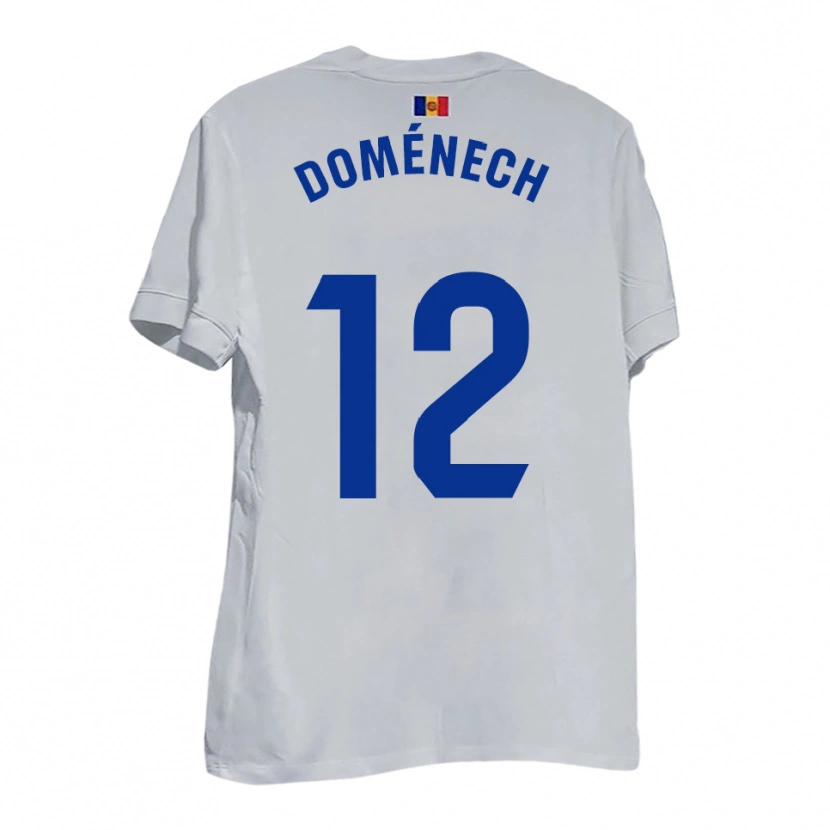 Danxen Hombre Camiseta Marc Doménech #12 Blanco Amarillo Azul 2ª Equipación 2025/26 La Camisa