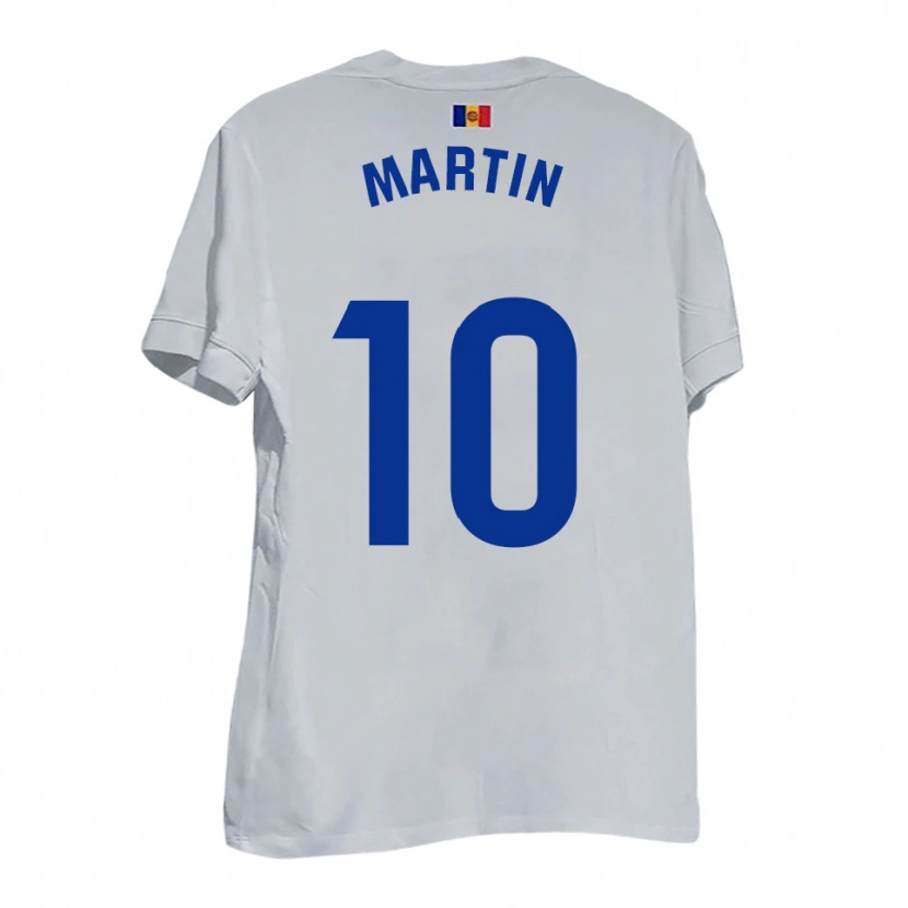 Danxen Hombre Camiseta Álvaro Martín #10 Blanco Amarillo Azul 2ª Equipación 2025/26 La Camisa