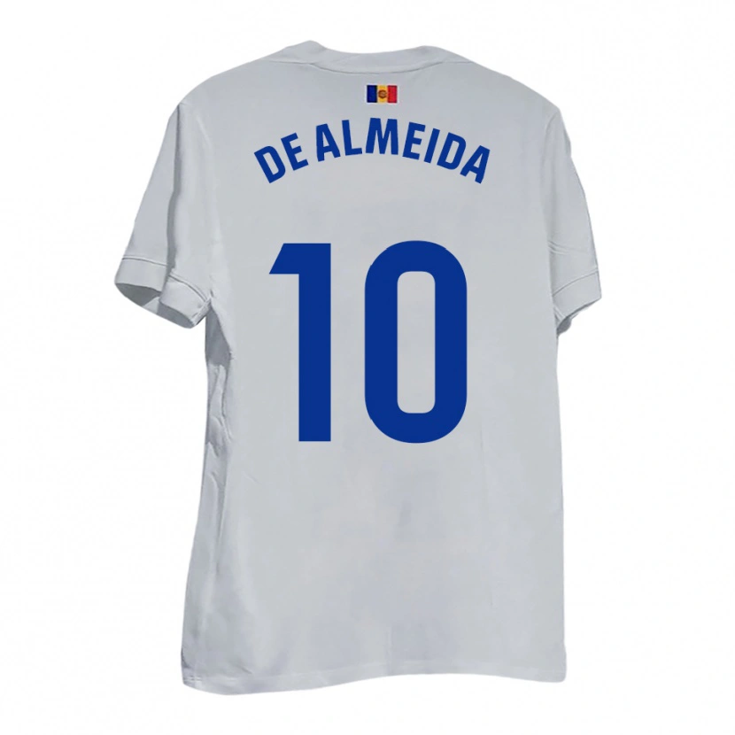 Danxen Hombre Camiseta Tomás De Almeida #10 Blanco Amarillo Azul 2ª Equipación 2025/26 La Camisa