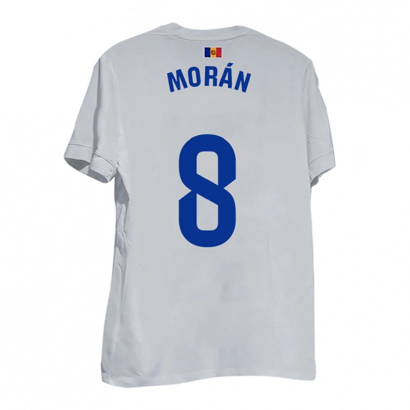 Danxen Hombre Camiseta Erik Morán #8 Blanco Amarillo Azul 2ª Equipación 2025/26 La Camisa
