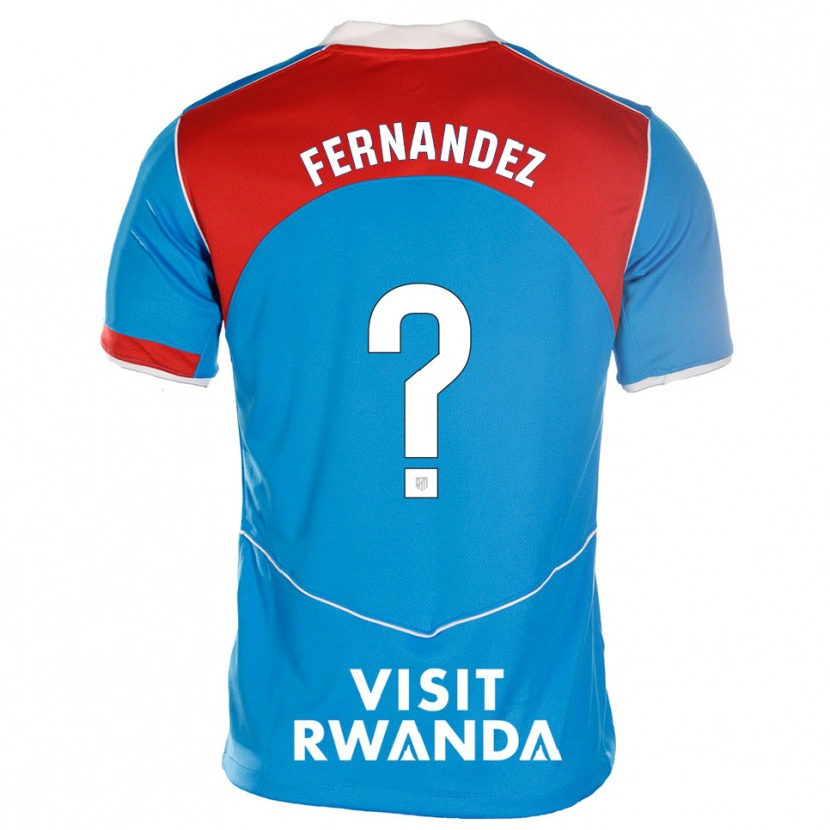 Danxen Hombre Camiseta Adrián Fernández #0 Azul Blanco Equipación Tercera 2025/26 La Camisa