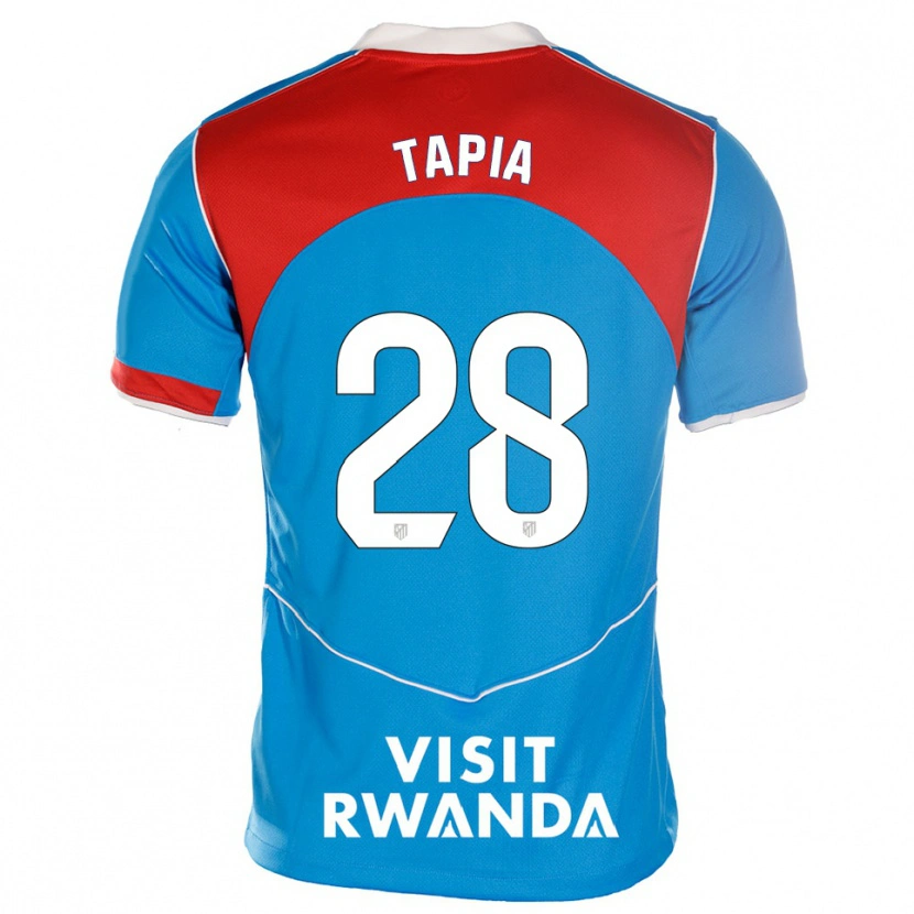 Danxen Hombre Camiseta Unai Tapia #28 Azul Blanco Equipación Tercera 2025/26 La Camisa