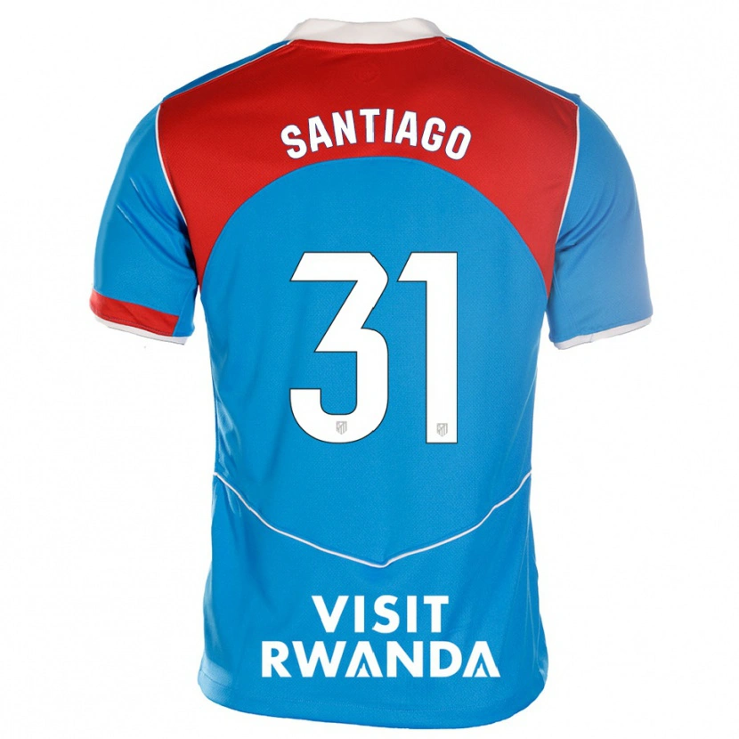 Danxen Hombre Camiseta Abraham Santiago #31 Azul Blanco Equipación Tercera 2025/26 La Camisa