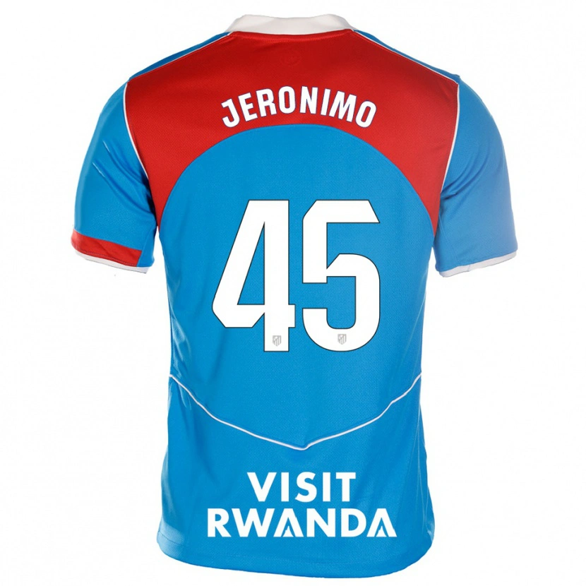 Danxen Hombre Camiseta Isaiah Jeronimo #45 Azul Blanco Equipación Tercera 2025/26 La Camisa