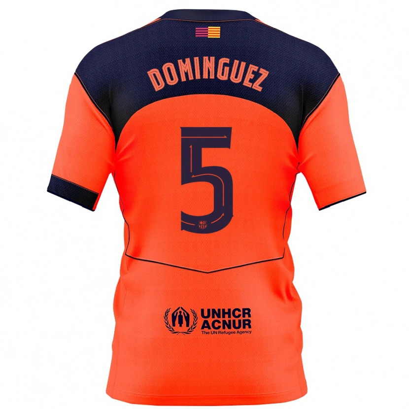 Danxen Hombre Camiseta Sergi Dominguez #5 Naranja Marino Equipación Tercera 2025/26 La Camisa