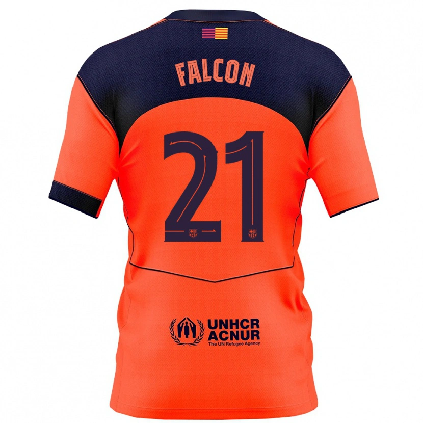 Danxen Hombre Camiseta Andrea Falcon #21 Naranja Marino Equipación Tercera 2025/26 La Camisa