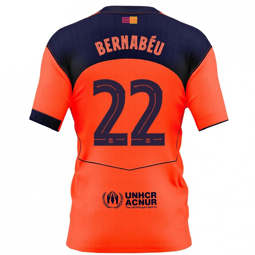 Danxen Hombre Camiseta Pol Bernabéu #22 Naranja Marino Equipación Tercera 2025/26 La Camisa