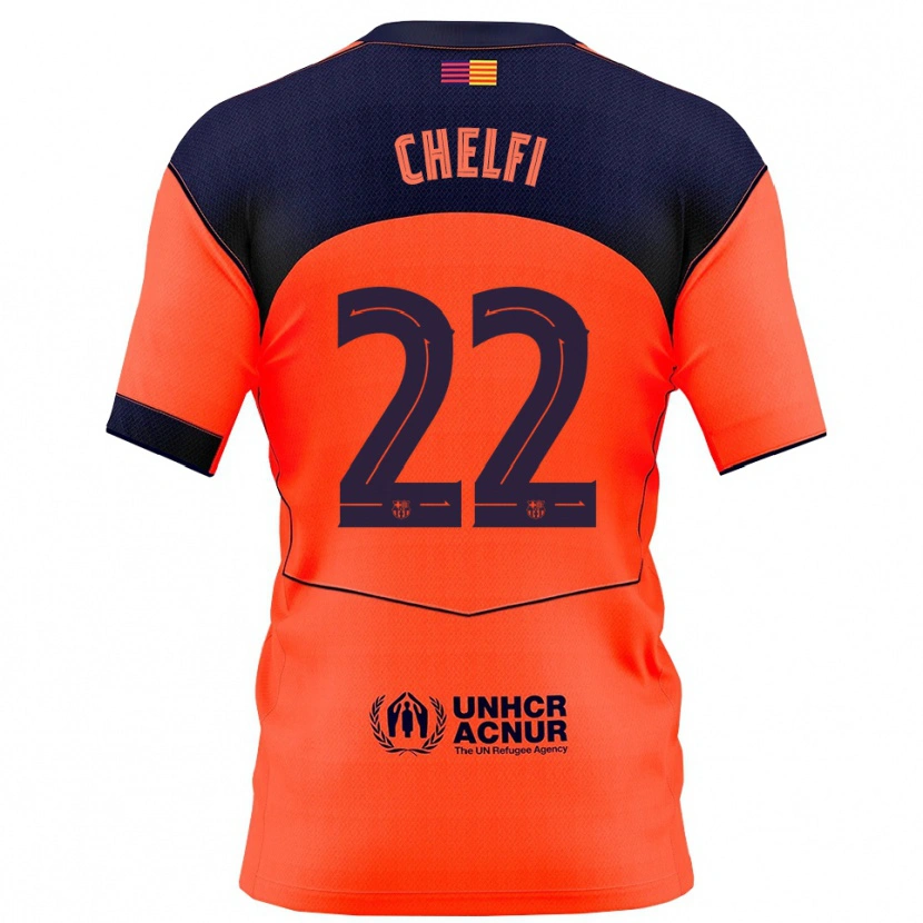 Danxen Hombre Camiseta Lovro Chelfi #22 Naranja Marino Equipación Tercera 2025/26 La Camisa