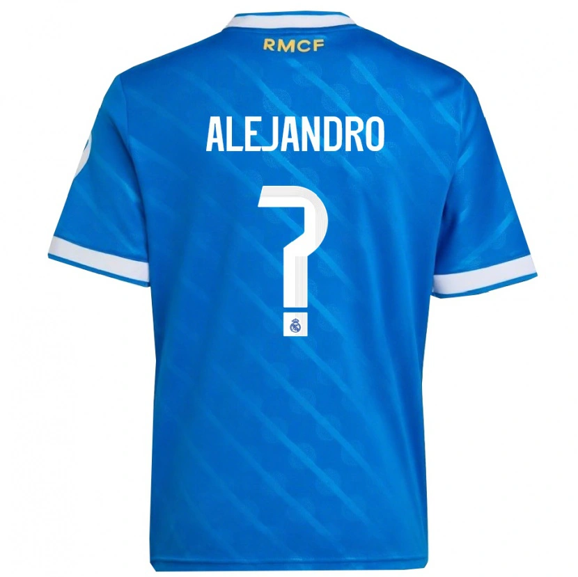 Danxen Hombre Camiseta Alejandro Hernández #0 Azul Blanco Equipación Tercera 2025/26 La Camisa