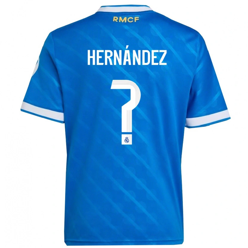 Danxen Hombre Camiseta Enaitz Hernández #0 Azul Blanco Equipación Tercera 2025/26 La Camisa