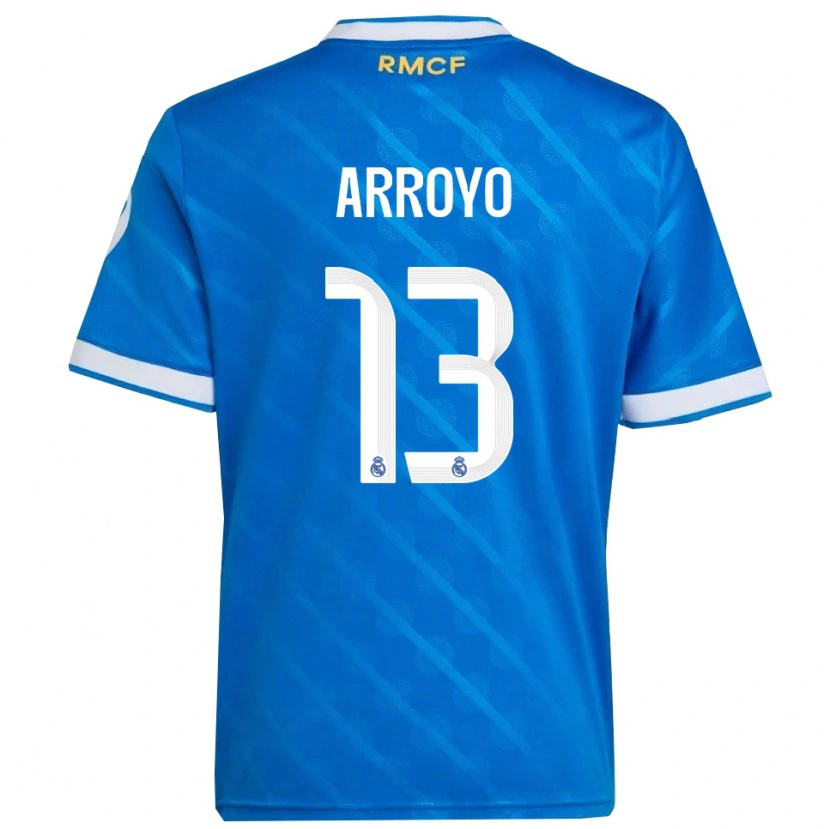 Danxen Hombre Camiseta Diego Arroyo #13 Azul Blanco Equipación Tercera 2025/26 La Camisa