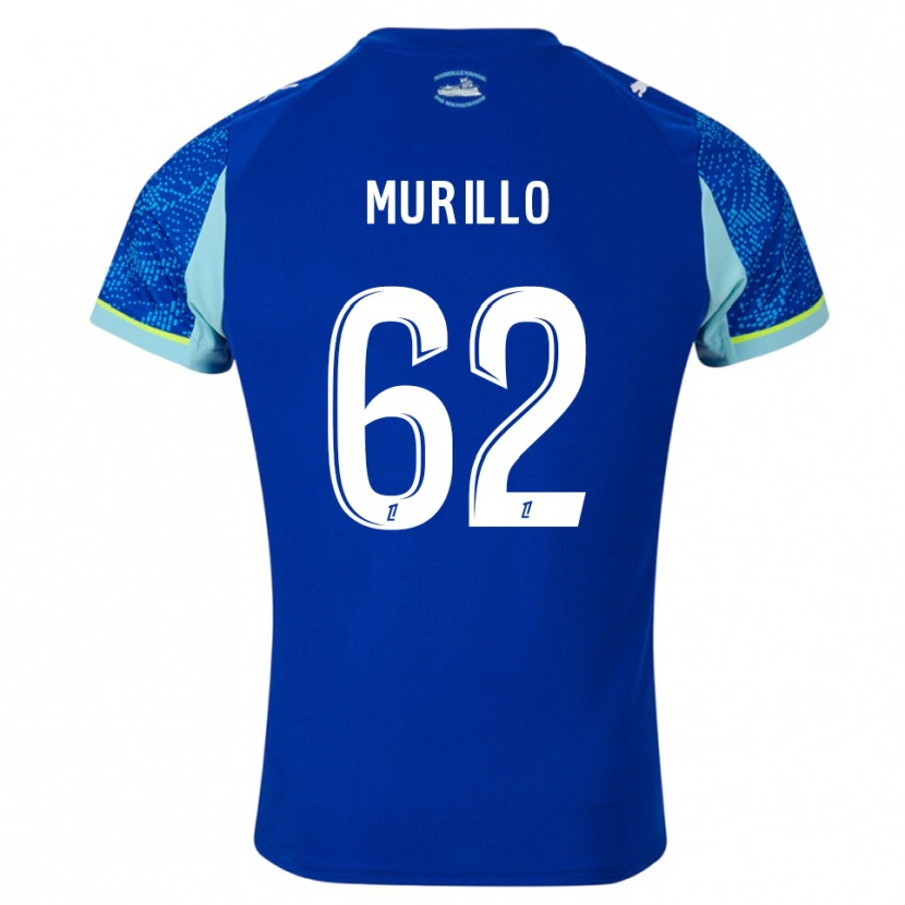 Danxen Hombre Camiseta Amir Murillo #62 Celeste Blanco Equipación Tercera 2025/26 La Camisa