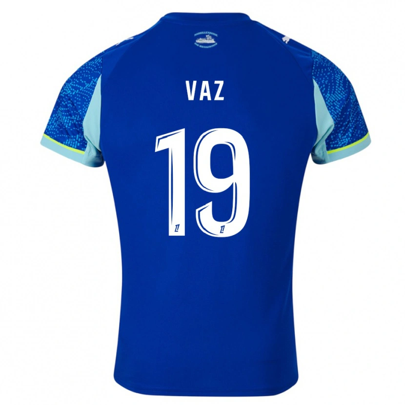 Danxen Hombre Camiseta Robinio Vaz #19 Celeste Blanco Equipación Tercera 2025/26 La Camisa