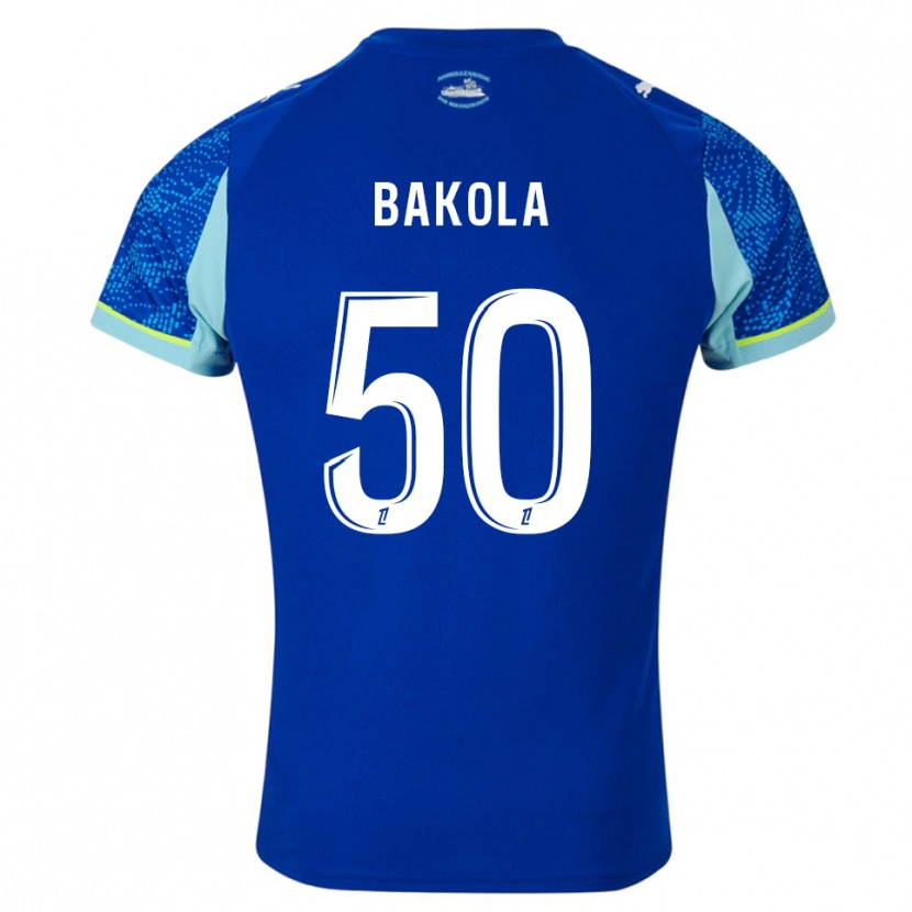 Danxen Hombre Camiseta Darryl Bakola #50 Celeste Blanco Equipación Tercera 2025/26 La Camisa