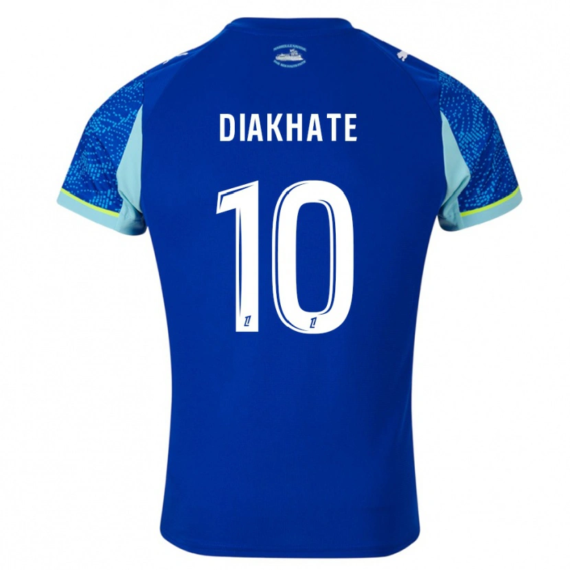 Danxen Hombre Camiseta Ndeye Awa Diakhaté #10 Celeste Blanco Equipación Tercera 2025/26 La Camisa
