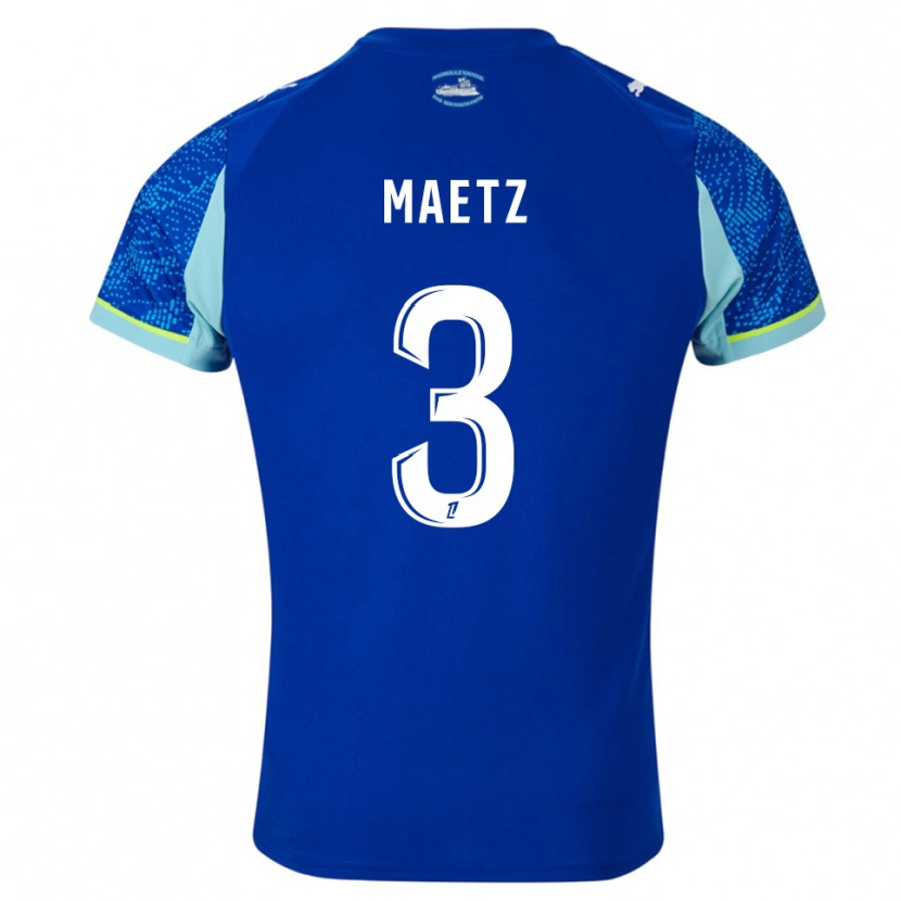 Danxen Hombre Camiseta Agathe Maetz #3 Celeste Blanco Equipación Tercera 2025/26 La Camisa