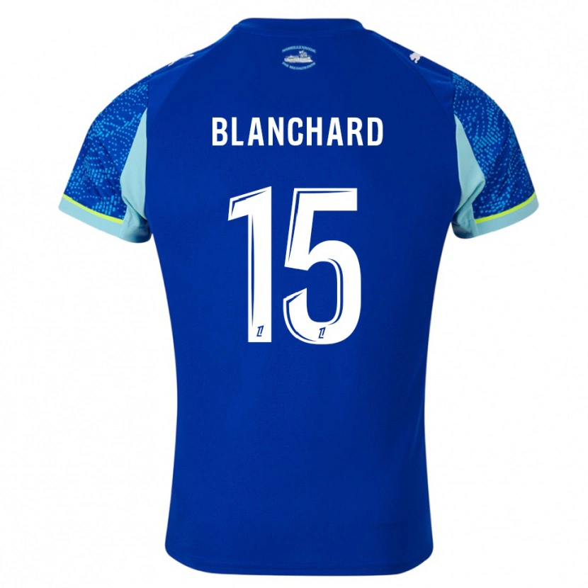 Danxen Hombre Camiseta Ninon Blanchard #15 Celeste Blanco Equipación Tercera 2025/26 La Camisa