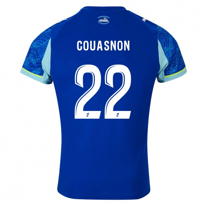 Danxen Hombre Camiseta Roxane Couasnon #22 Celeste Blanco Equipación Tercera 2025/26 La Camisa