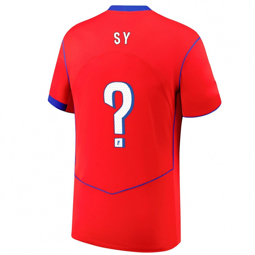 Danxen Hombre Camiseta Bocar Sy #0 Rojo Azul Blanco Equipación Tercera 2025/26 La Camisa