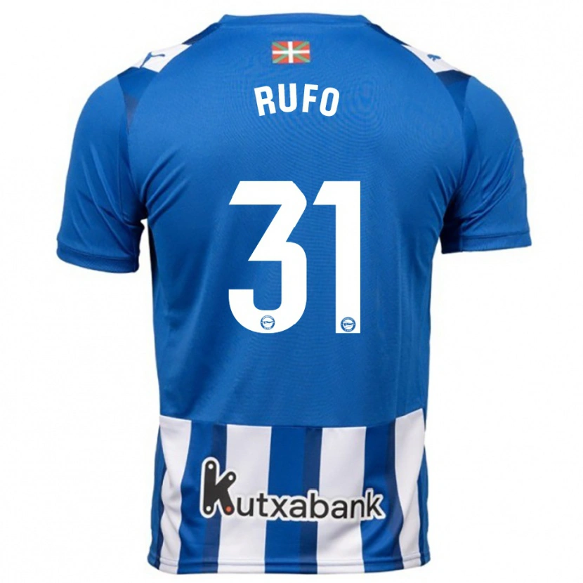 Danxen Mujer Camiseta Dennis Rufo #31 Azul Blanco 1ª Equipación 2025/26 La Camisa