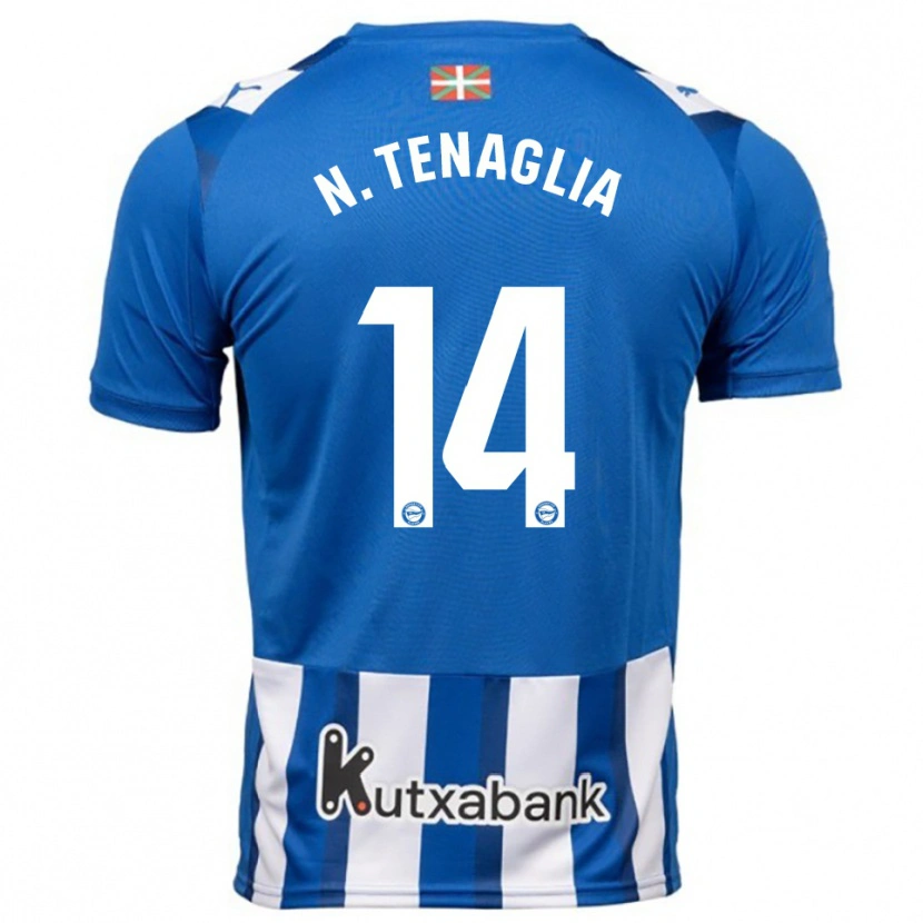 Danxen Mujer Camiseta Nahuel Tenaglia #14 Azul Blanco 1ª Equipación 2025/26 La Camisa