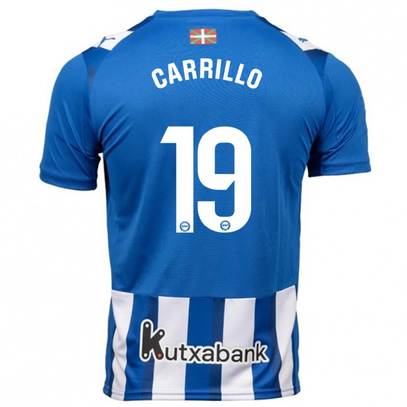 Danxen Mujer Camiseta Sara Carrillo #19 Azul Blanco 1ª Equipación 2025/26 La Camisa