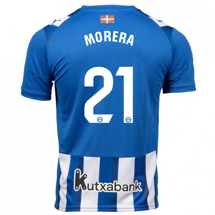 Danxen Mujer Camiseta Carla Morera #21 Azul Blanco 1ª Equipación 2025/26 La Camisa