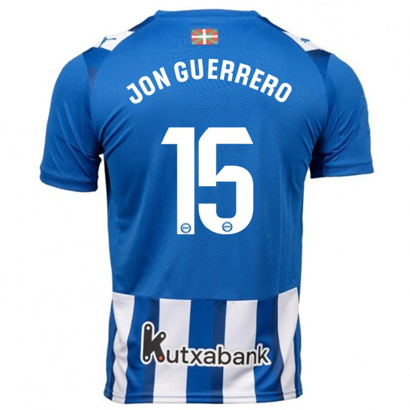 Danxen Mujer Camiseta Julen Jon Guerrero #15 Azul Blanco 1ª Equipación 2025/26 La Camisa