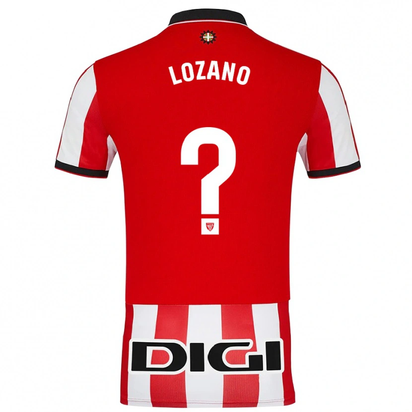 Danxen Mujer Camiseta Manex Lozano #0 Rojo Blanco 1ª Equipación 2025/26 La Camisa