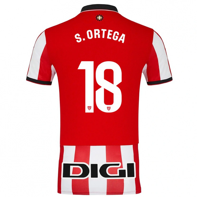 Danxen Mujer Camiseta Sara Ortega Ruiz #18 Rojo Blanco 1ª Equipación 2025/26 La Camisa