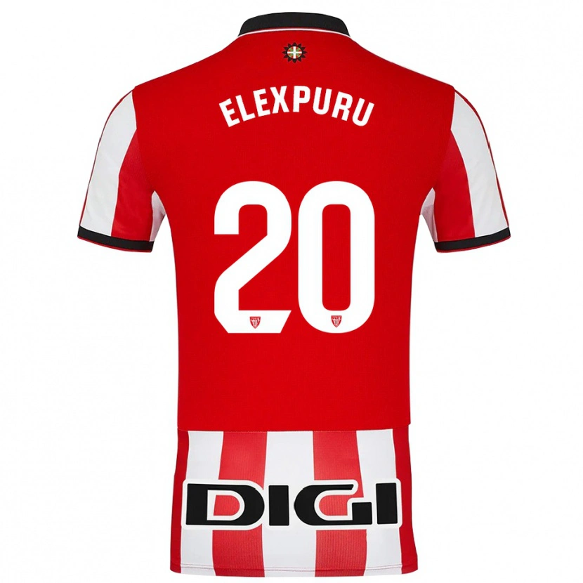 Danxen Mujer Camiseta Ane Elexpuru Añorga #20 Rojo Blanco 1ª Equipación 2025/26 La Camisa