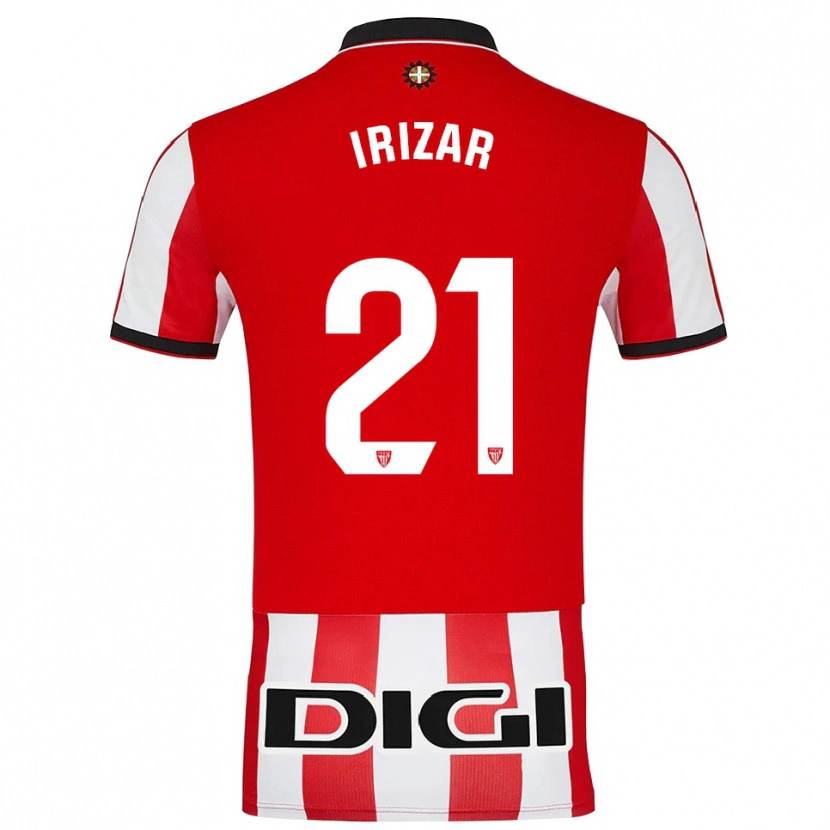 Danxen Mujer Camiseta Hur Irizar #21 Rojo Blanco 1ª Equipación 2025/26 La Camisa