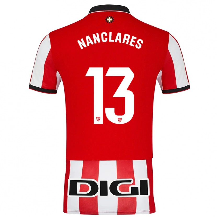 Danxen Mujer Camiseta Adriana Nanclares Romero #13 Rojo Blanco 1ª Equipación 2025/26 La Camisa