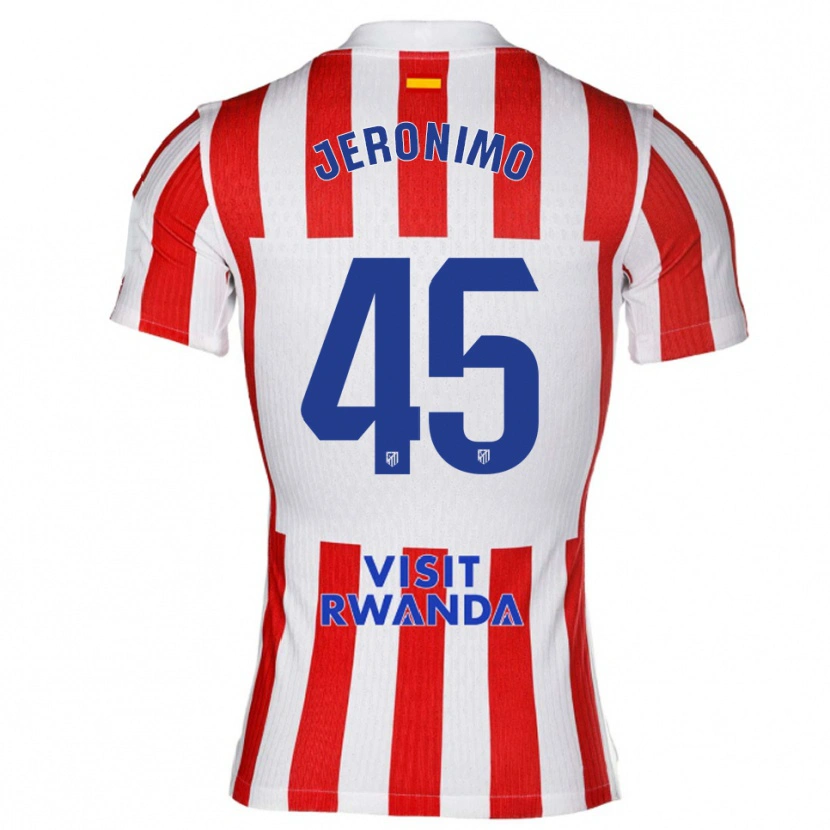 Danxen Mujer Camiseta Isaiah Jeronimo #45 Rojo Blanco 1ª Equipación 2025/26 La Camisa